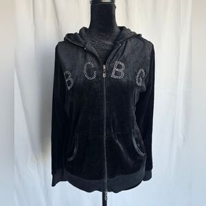 BCBGMaxAzria Black Hoodie Jacket